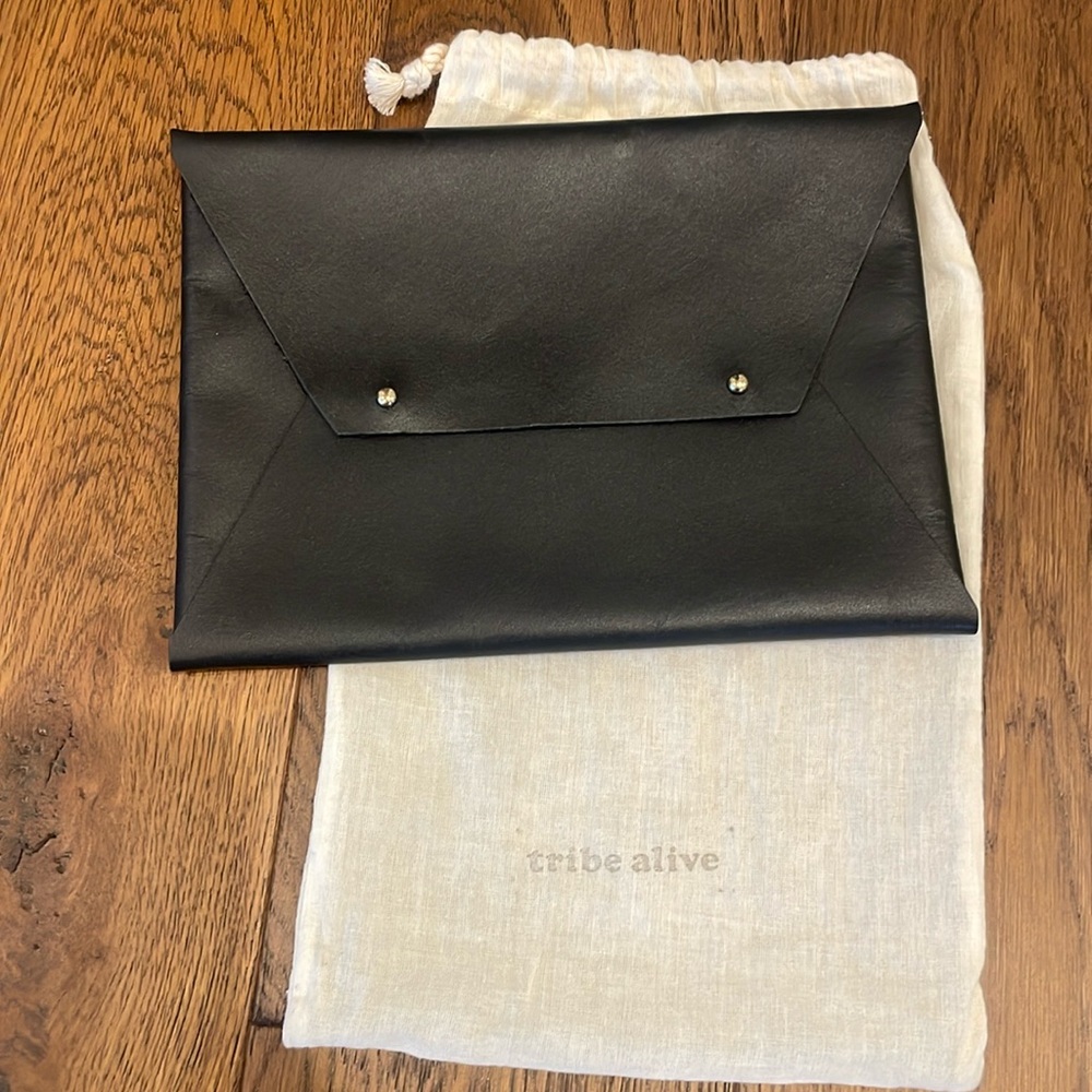 Leather Envelope Clutch